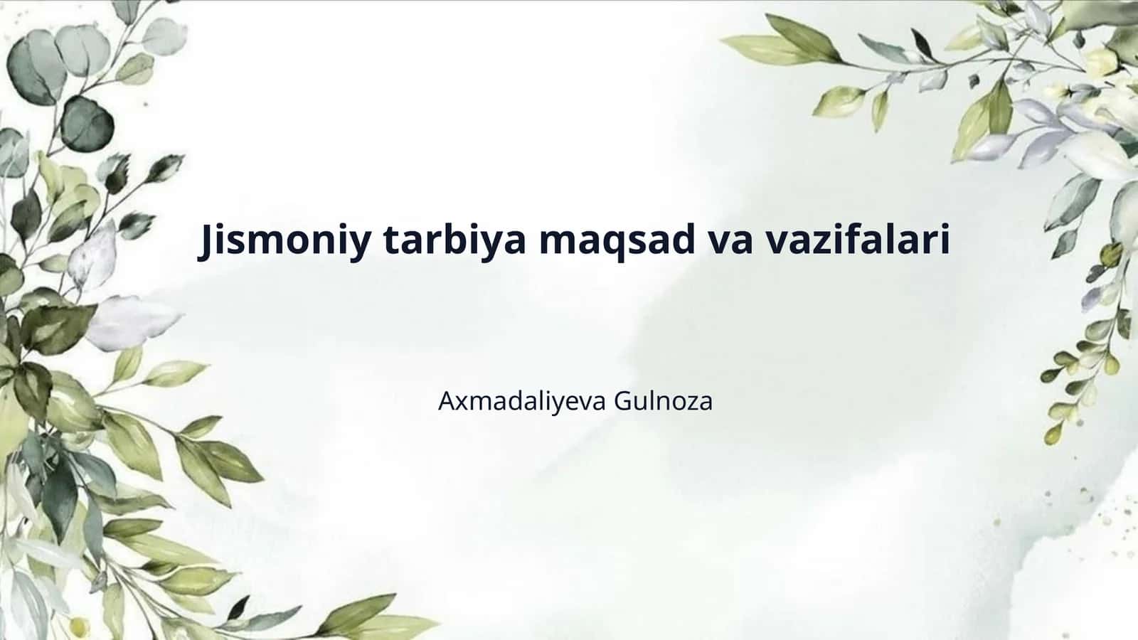 Jismoniy tarbiya maqsad va vazifalari 1