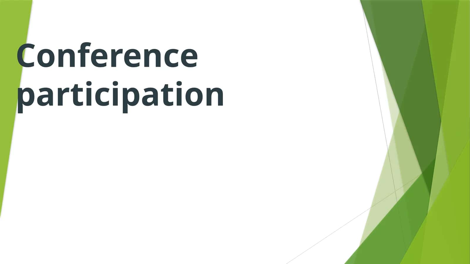Conference participation 1