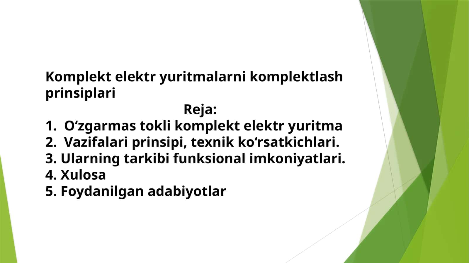 Komplekt elektr yuritmalarni komplektlash prinsiplari 1