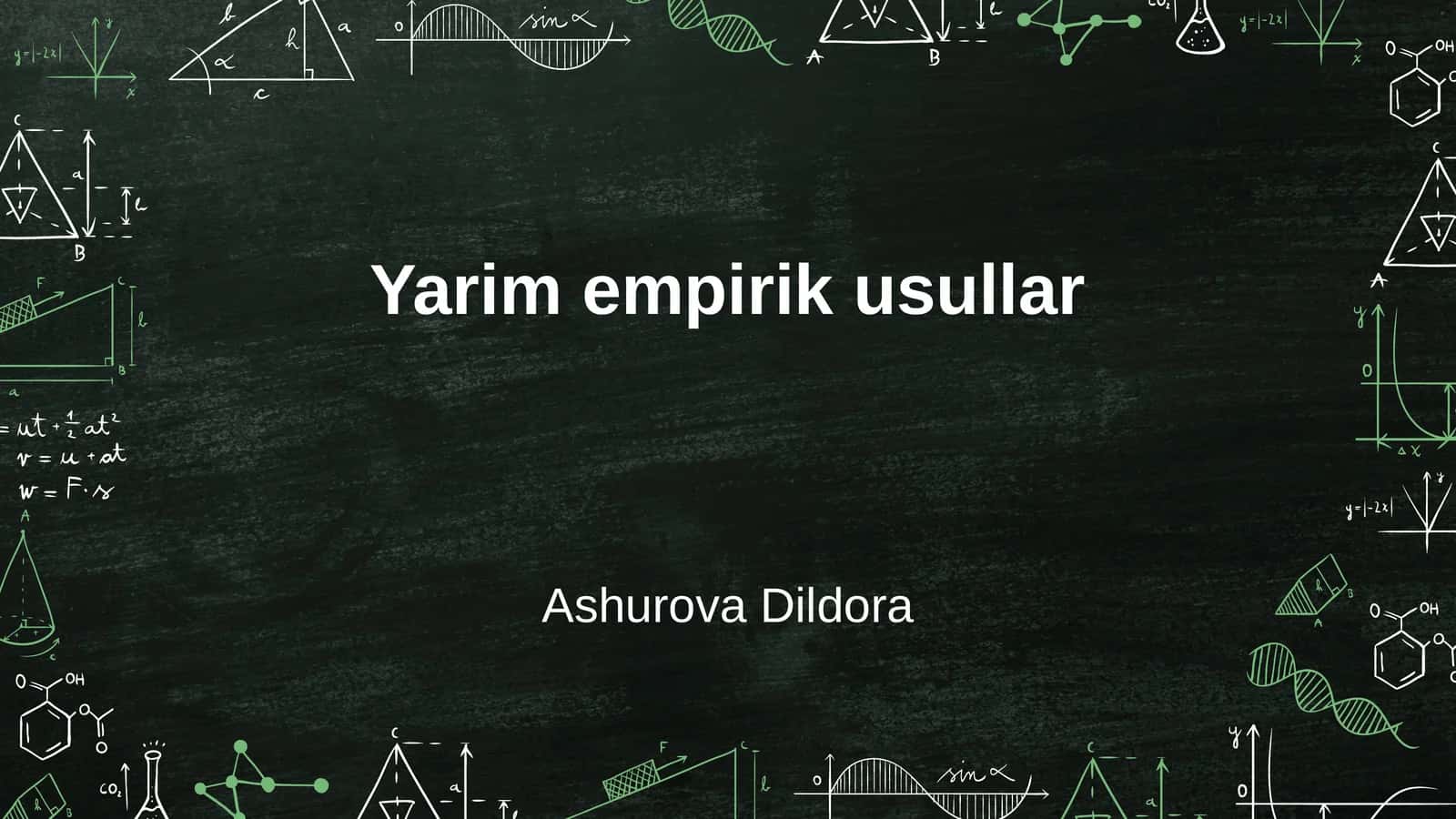 Yarim empirik usullar 1