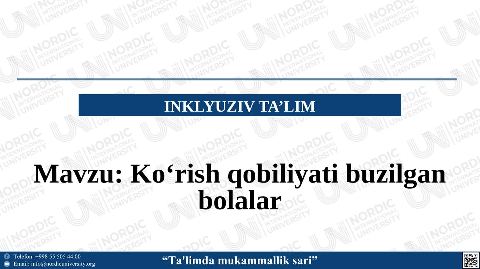 Ko‘rish qobiliyati buzilgan bolalar 1