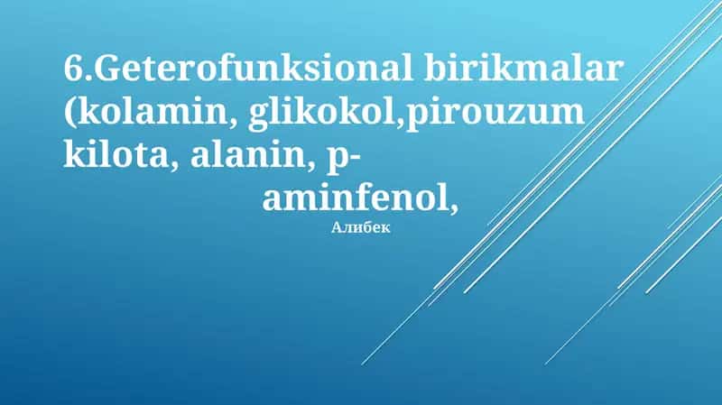 Geterofunksional birikmalar 1