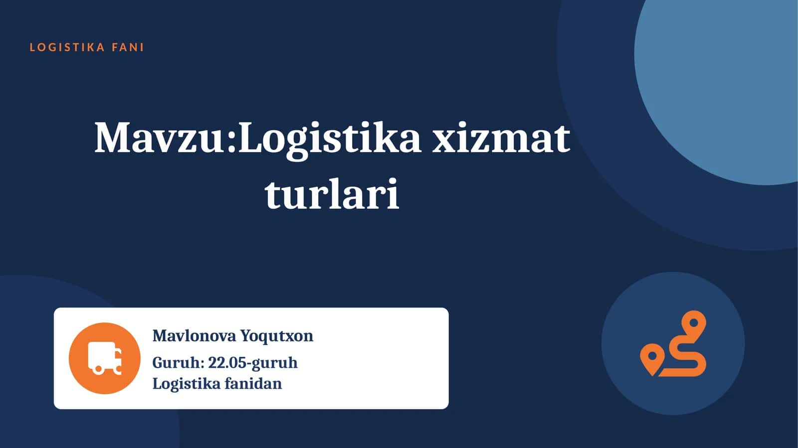 Logistika Fani 1