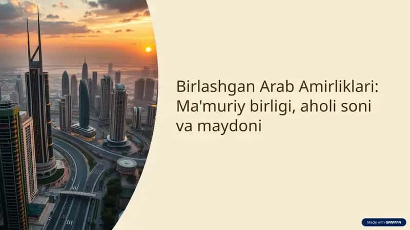 Birlashgan Arab Amirliklari 1