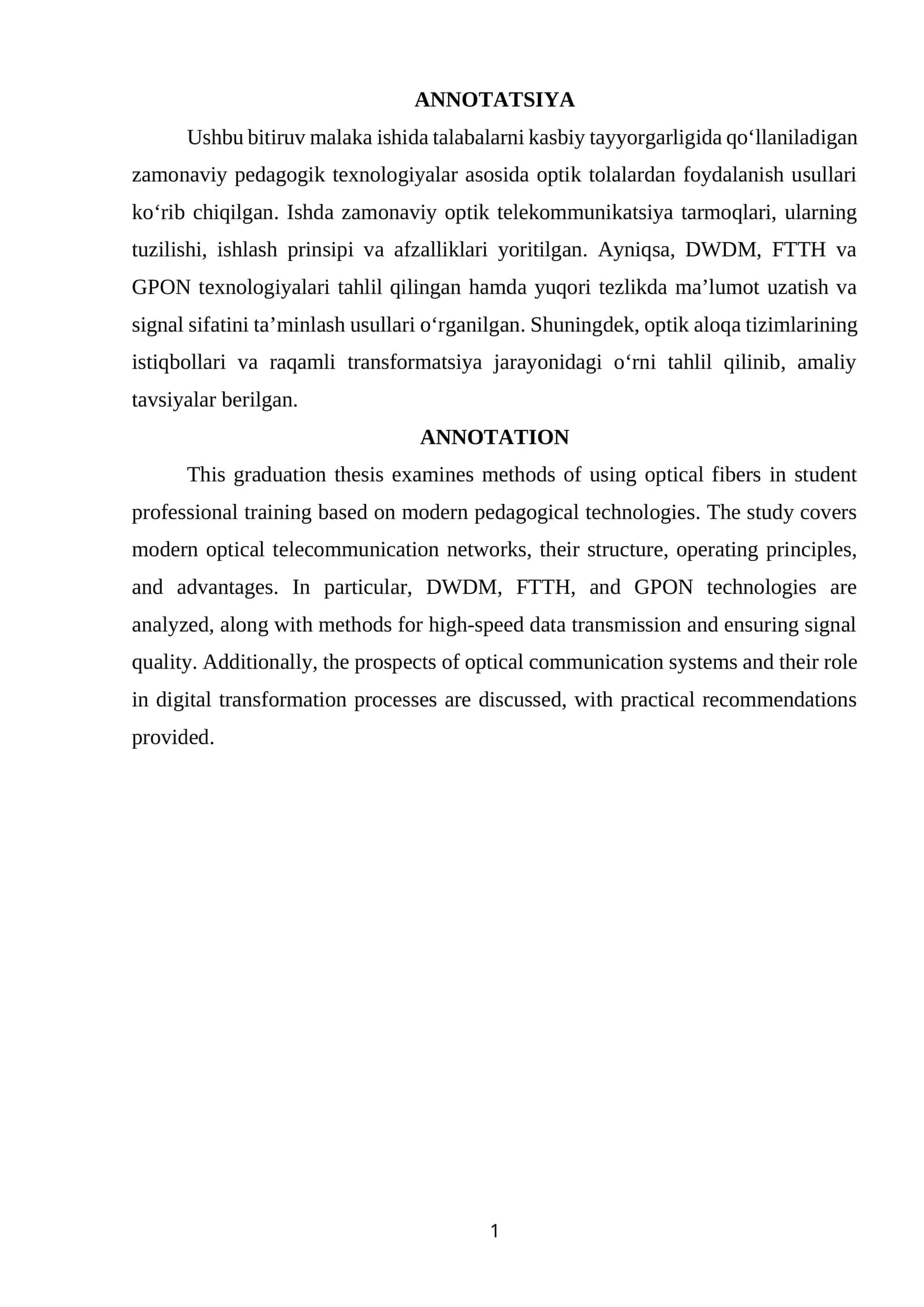 Axborotni kiriptografik ximoyalashning usullari Bitiruv malaka ishi 1
