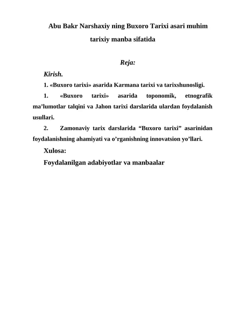 Buxoro Tarixi 1