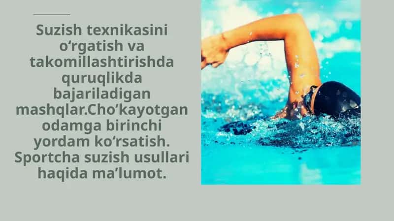 Suzishtexnikasini o‘rgatish va takomillashtirish 1