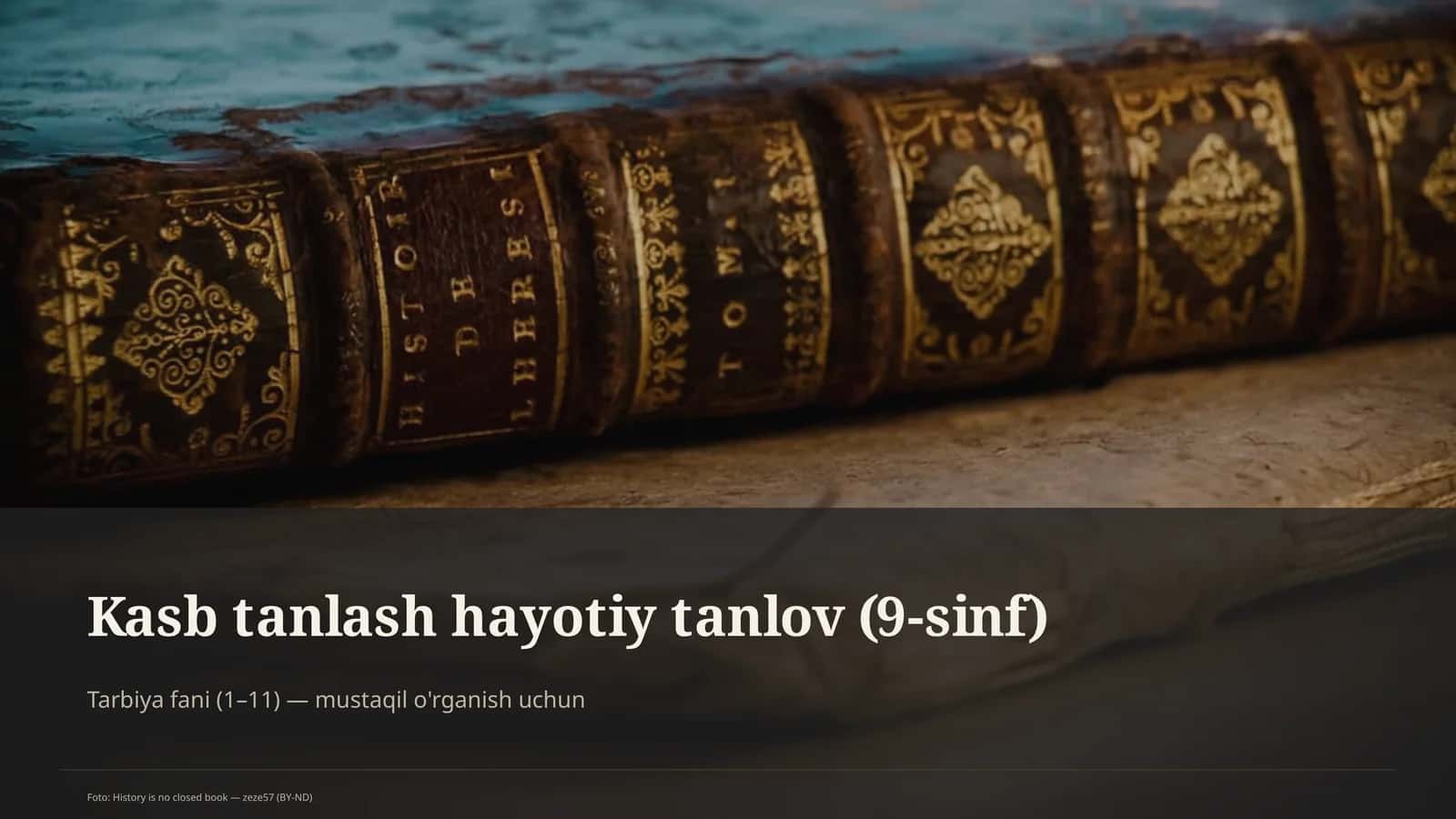 Kasb tanlash hayotiy tanlov (9-sinf) 1