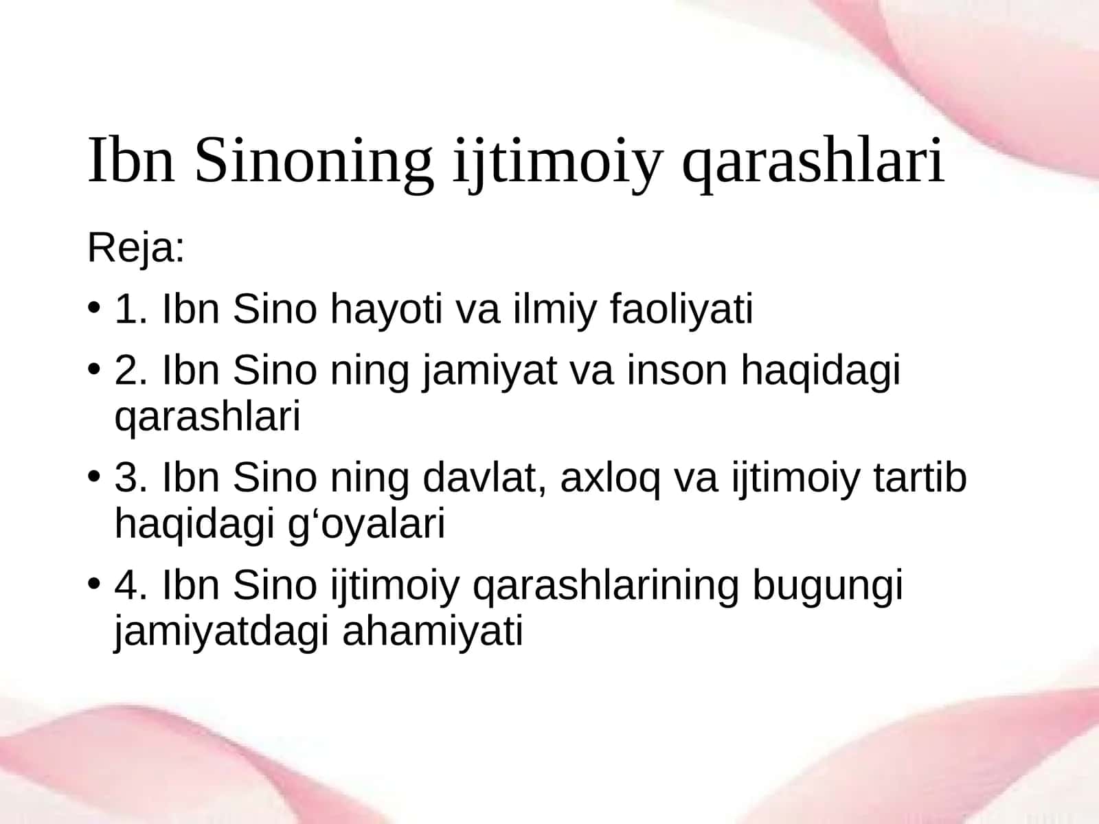 Ibn Sinoning ijtimoiy qarashlari 1