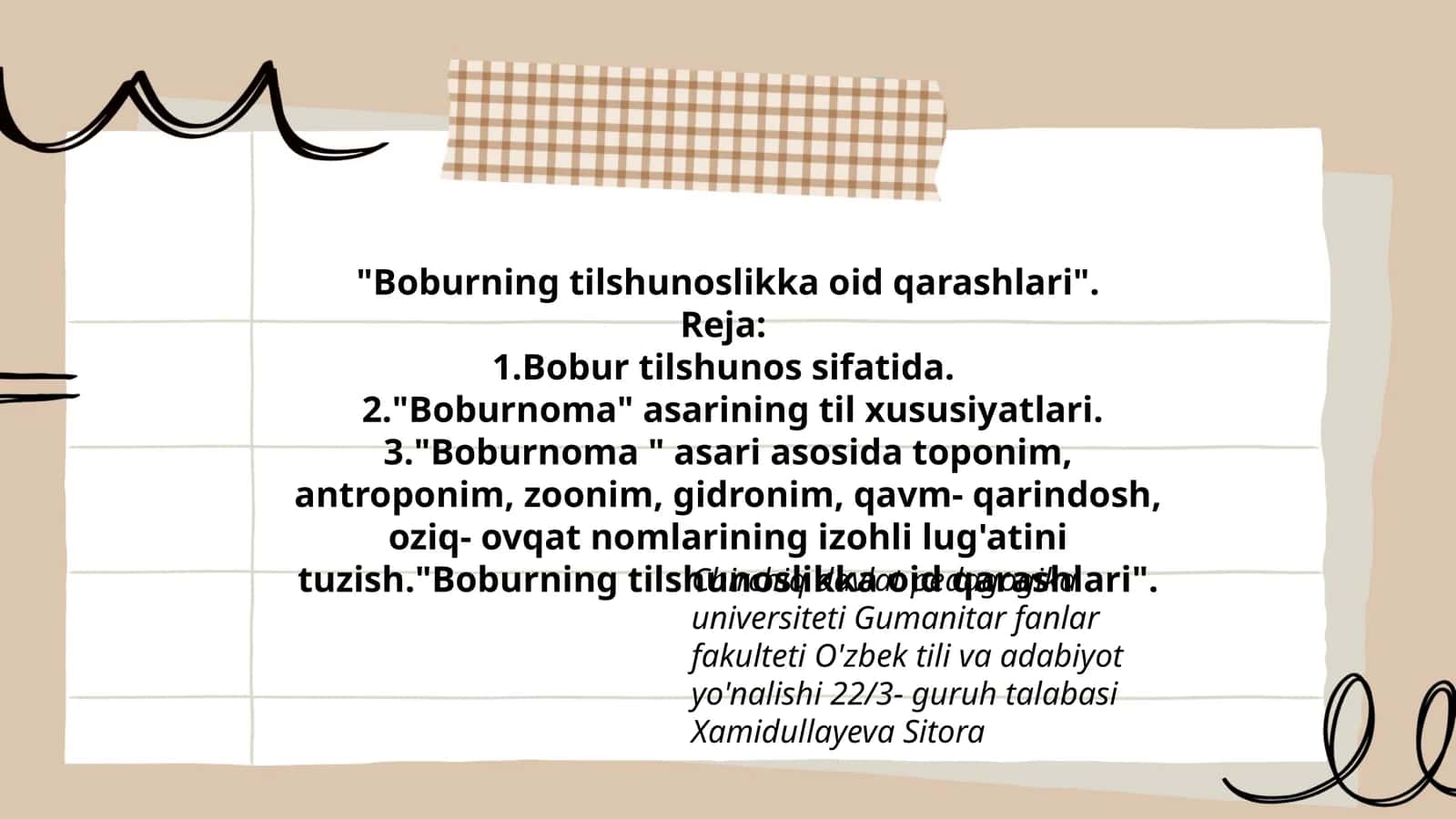 Boburning tilshunoslikka oid qarashlari 1