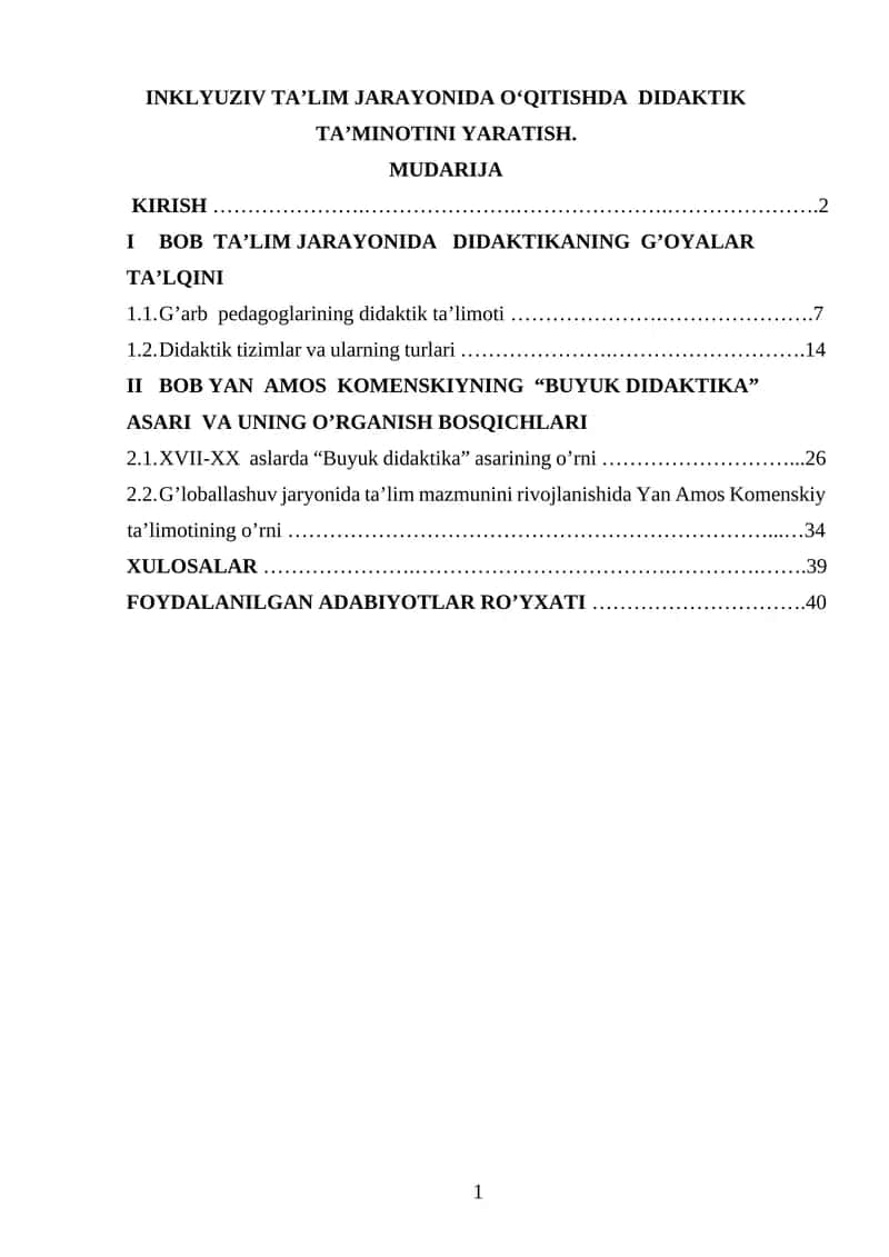 O‘QITISHDA DIDAKTIK TA’MINOTINI YARATISH 1