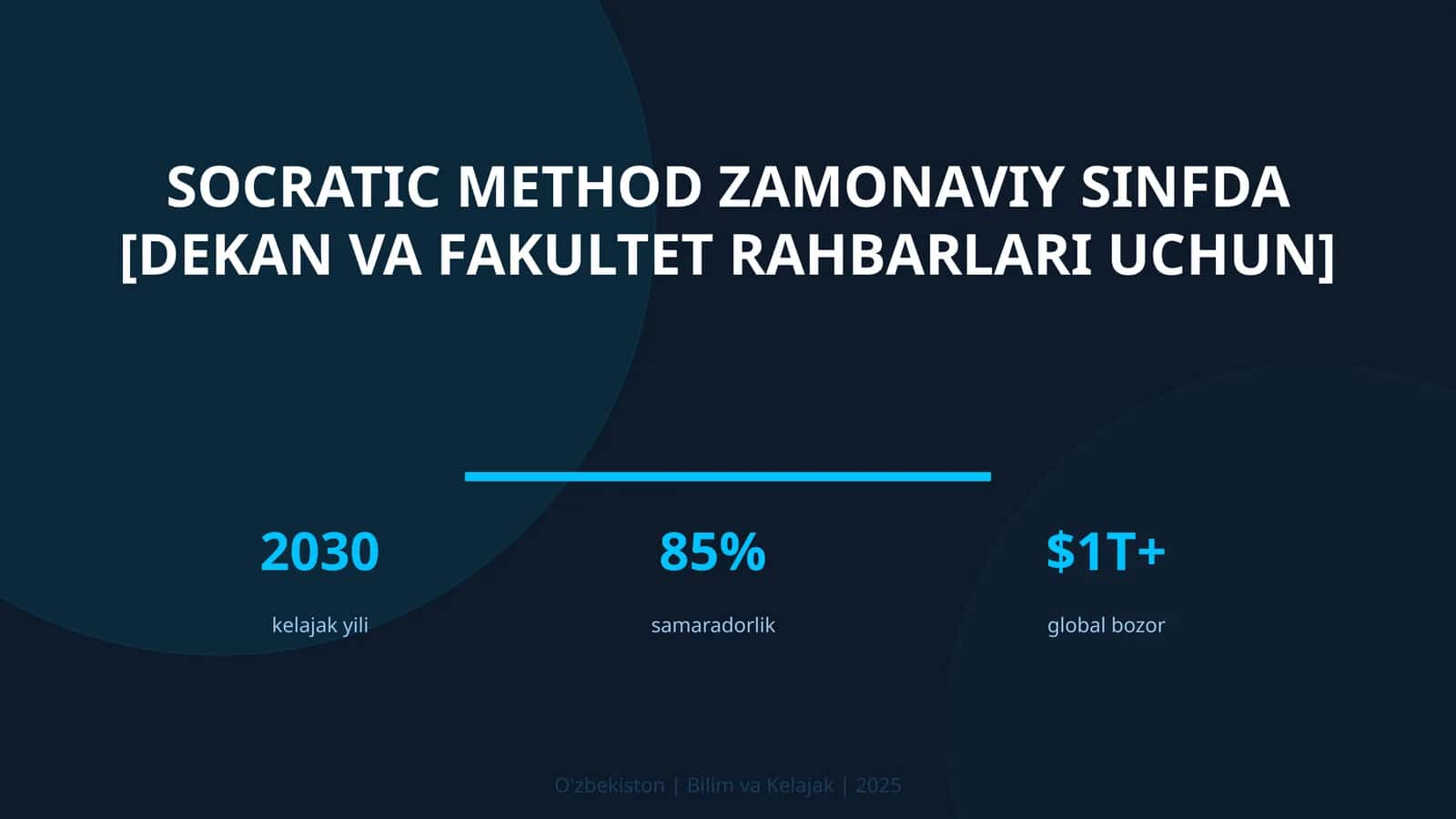 Socratic method zamonaviy sinfda [dekan va fakultet rahbarlari uchun] 1