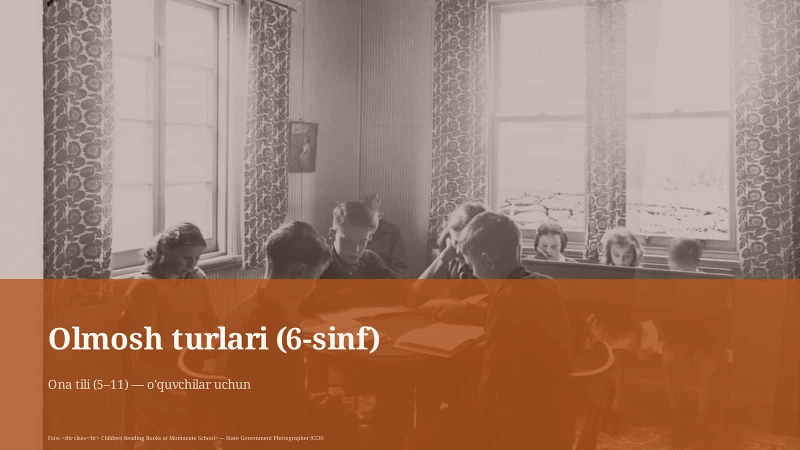 Olmosh turlari (6-sinf) 1
