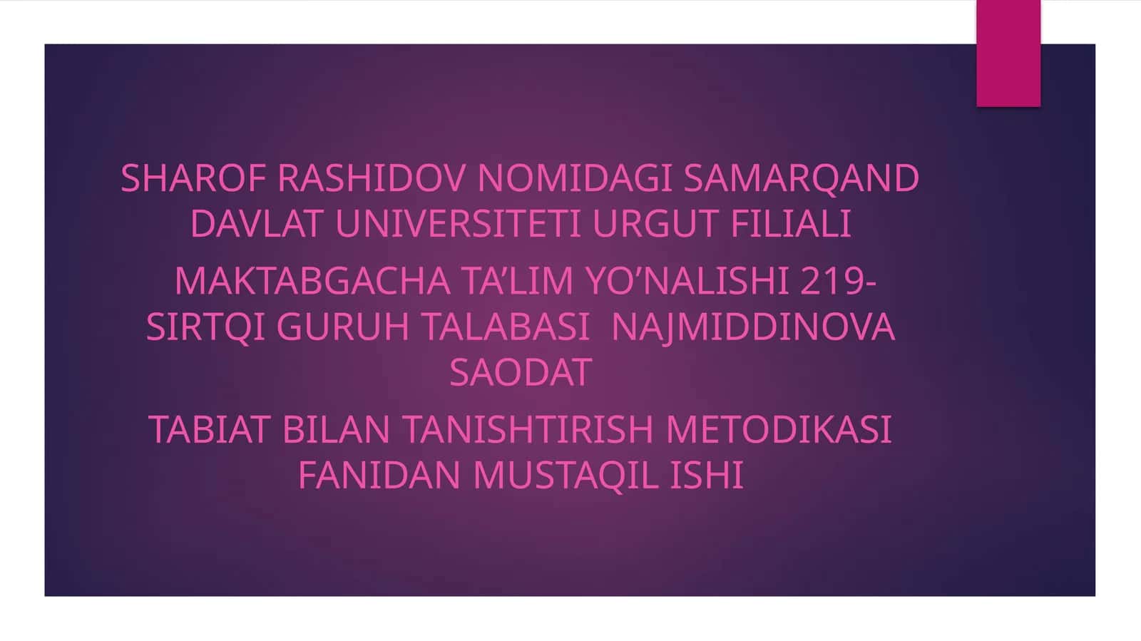 O’rtaguruh bolalarining yosh xususiyatlarini Tabiatga oid o’yinlarning mazmuni va ahmiyati 1