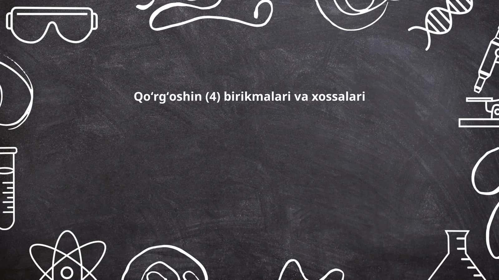 Qoʻrgʻoshin (IV) Oksidi 1