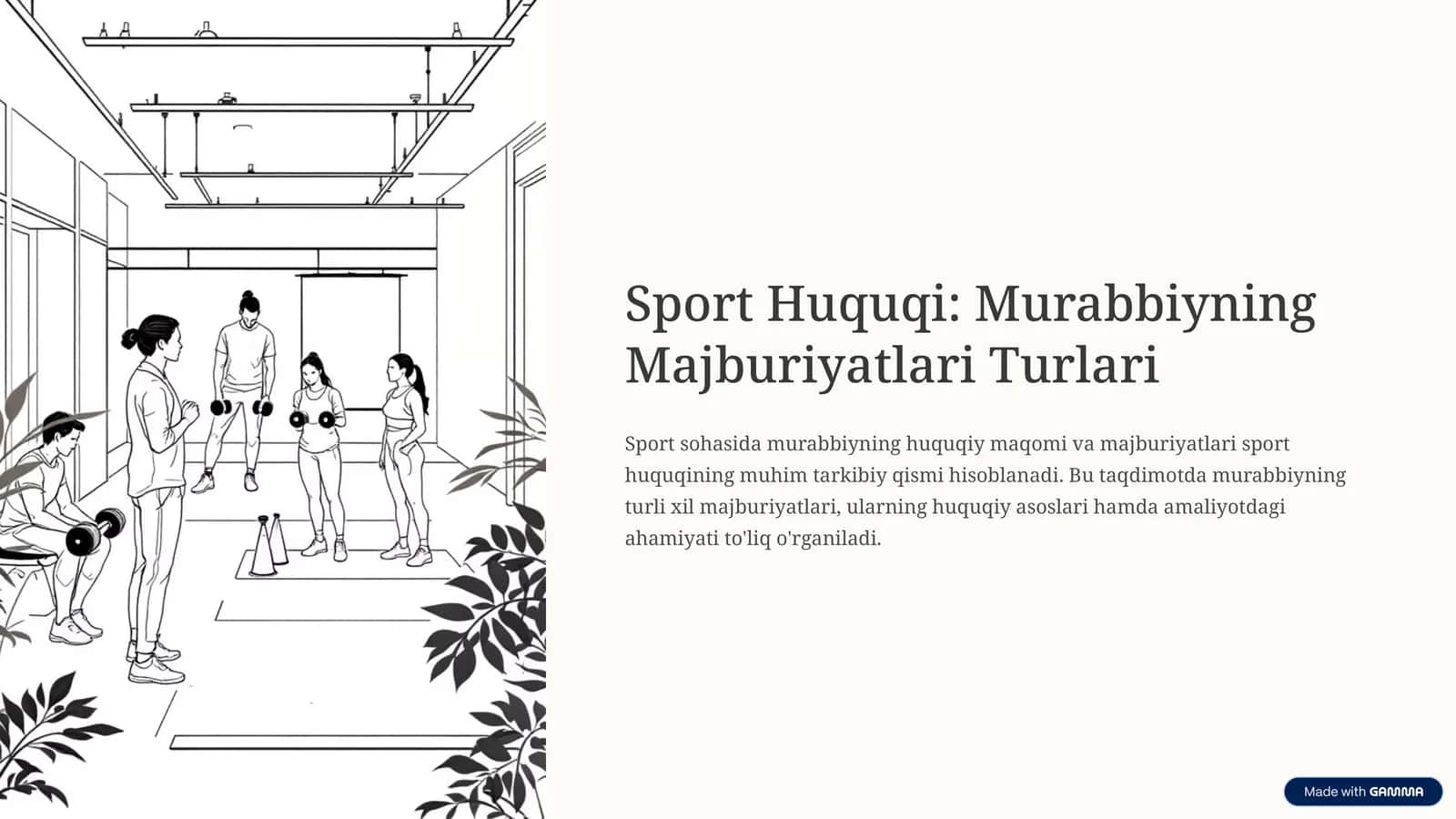 Sport Huquqi: Murabbiyning Majburiyatlari Turlari 1