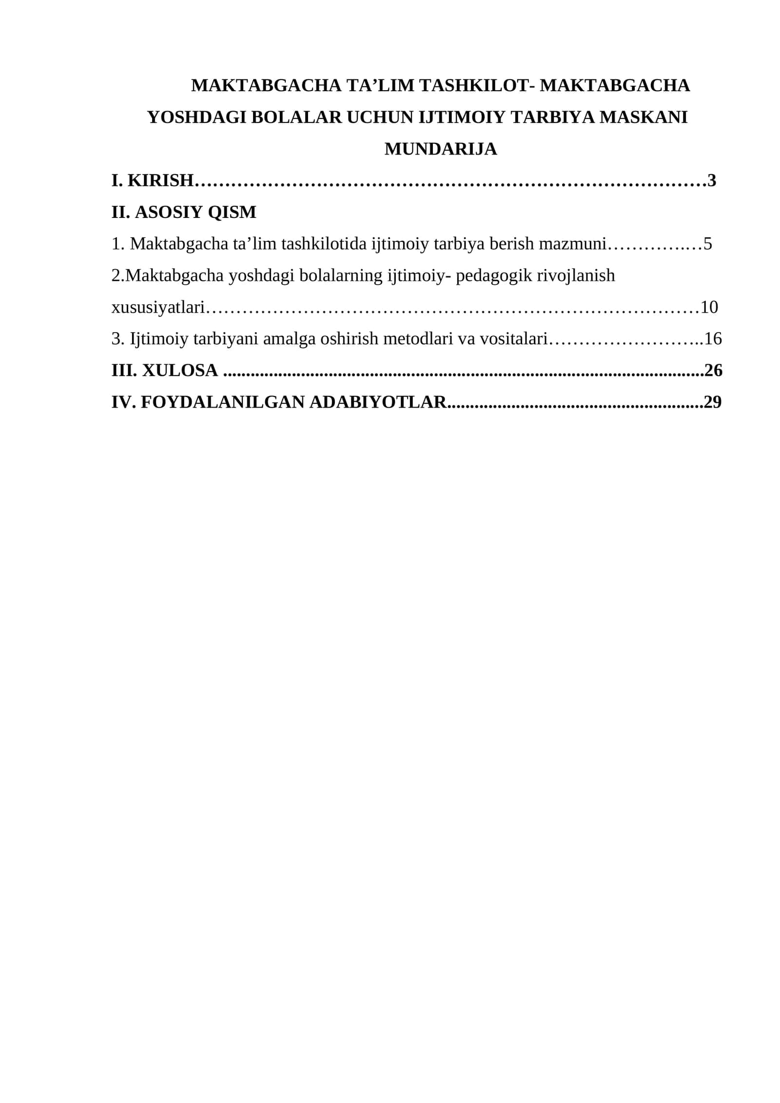 MAKTABGACHA TAʼLIM TASHKILOT- MAKTABGACHA YOSHDAGI BOLALAR UCHUN IJTIMOIY TARBIYA MASKANI 1
