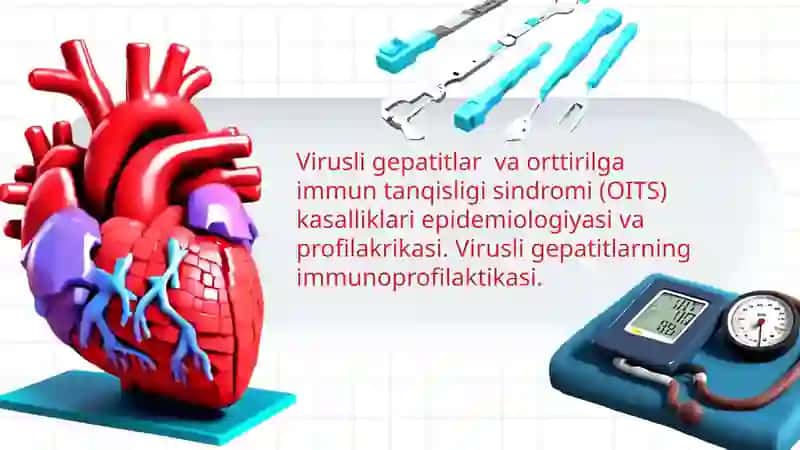 Virusli gepatitlar  va orttirilga immun tanqisligi sindromi (OITS) kasalliklari epidemiologiyasi va profilakrikasi. Virusli gepatitlarning immunoprofilaktikasi 1