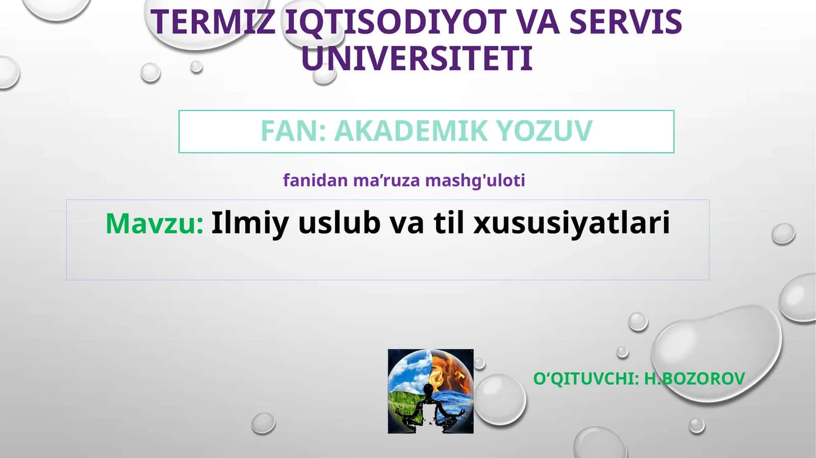 Ilmiyuslub va til xususiyatlari 1