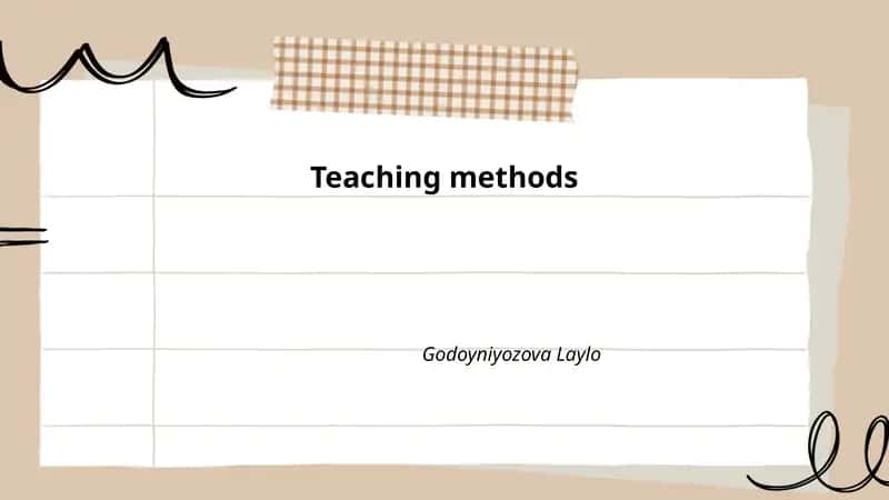 Teaching methods 1
