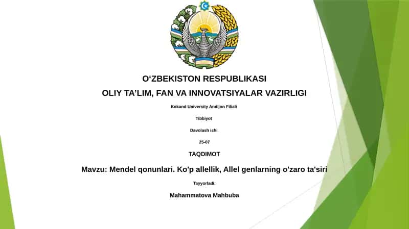 Mendel qonunlari 1