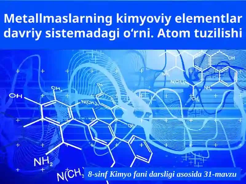 Metallmaslarning kimyoviy elementlardagi o‘rni 1