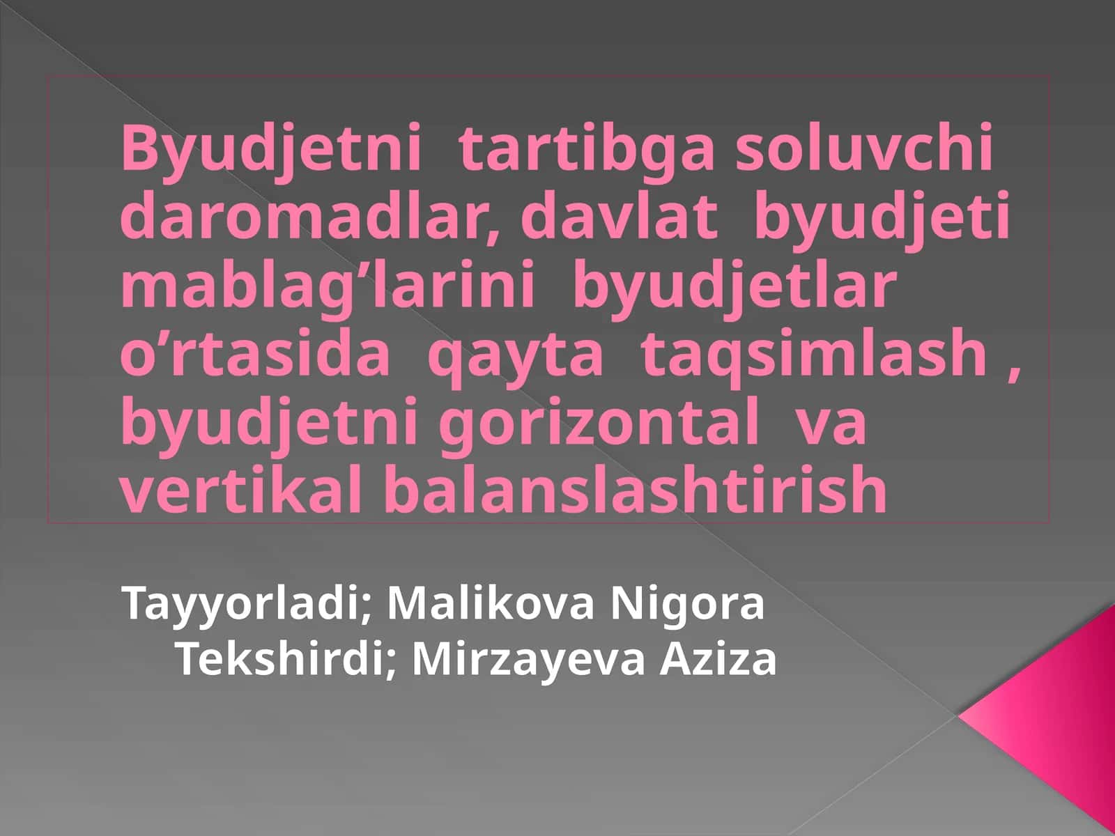 BYUDJET 1