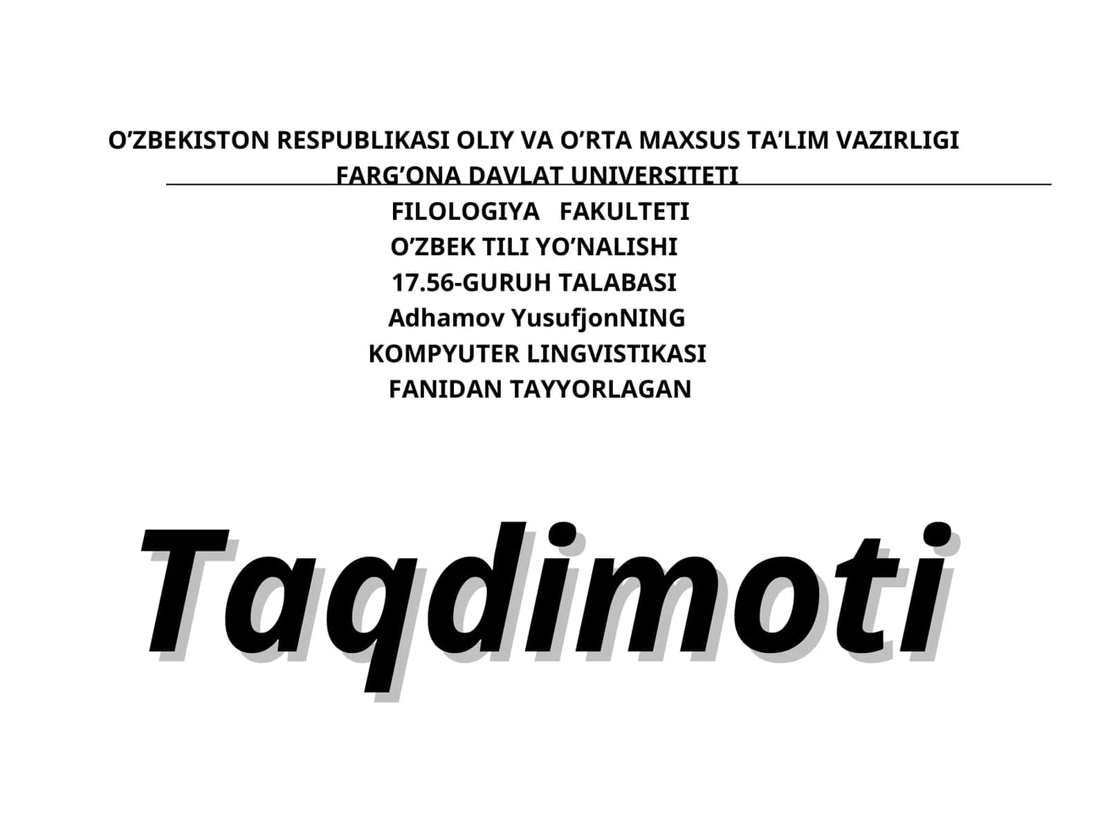 Avtomatik tarjima 1
