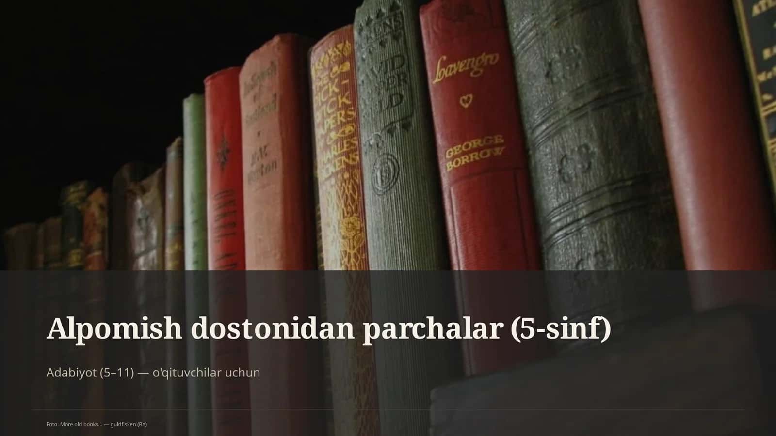 Alpomish dostonidan parchalar (5-sinf) 1
