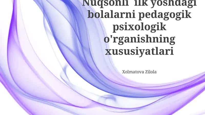 Inklyuziv ta'lim muhitida nogiron bolalar bilan ishlashning o'ziga xos jihatlari 1