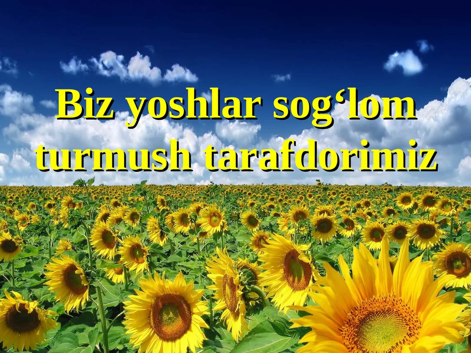 Sog‘lom turmush tarzi 1