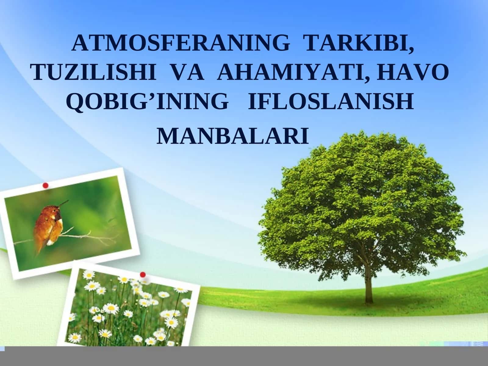 ATMOSFERANING TARKIBI, TUZILISHI VA AHAMIYATI 1