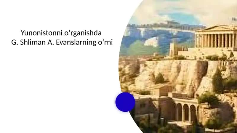 Yunoniston tarixini o'rganish 1