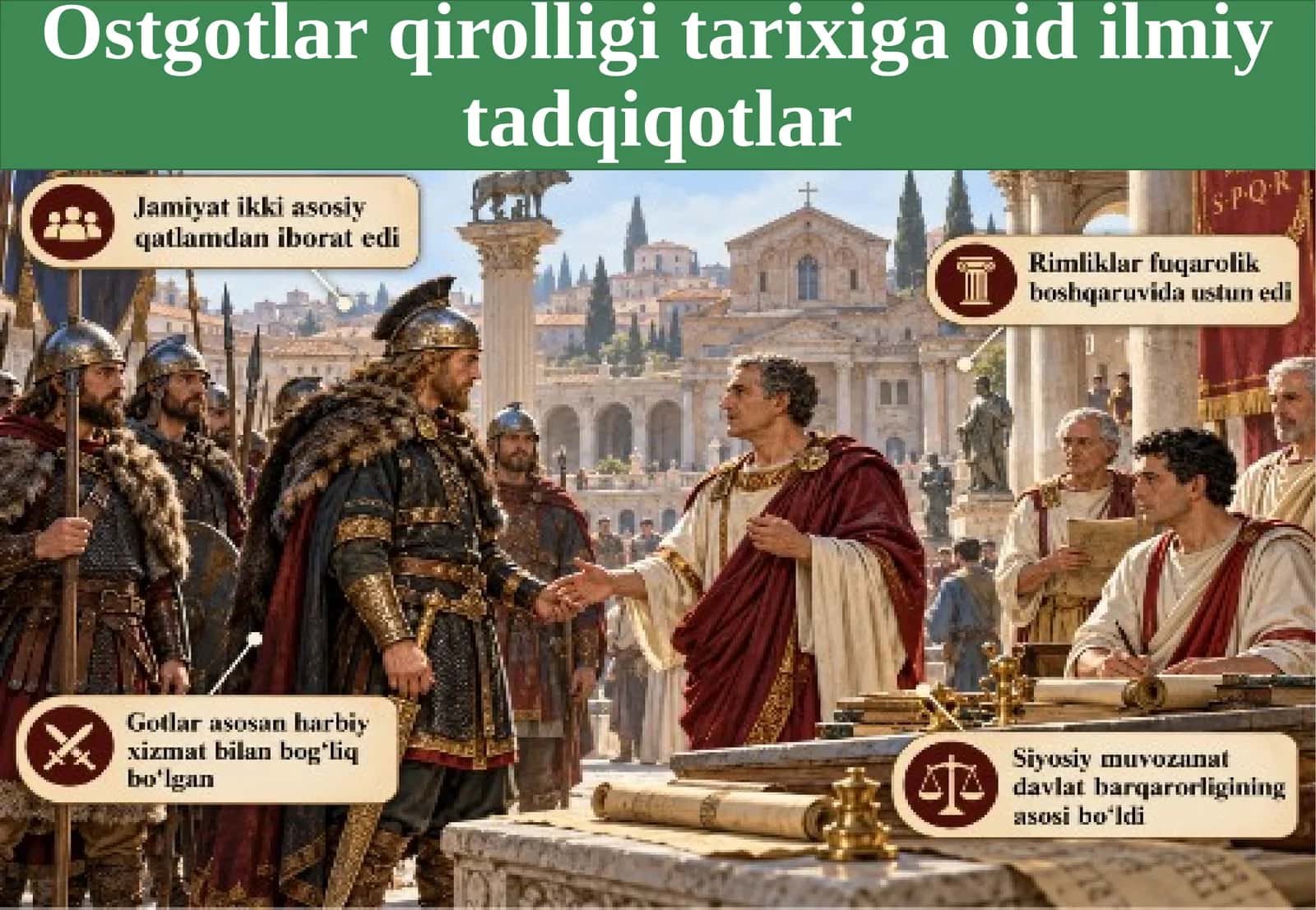 Ostgotlar qirolliği tarixiga oid ilmiy tadqiqotlar 1