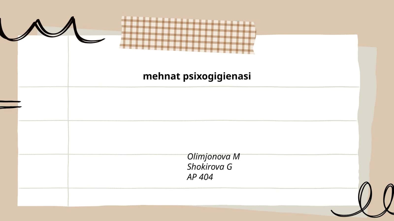 Mehnat psixogigienasi 1
