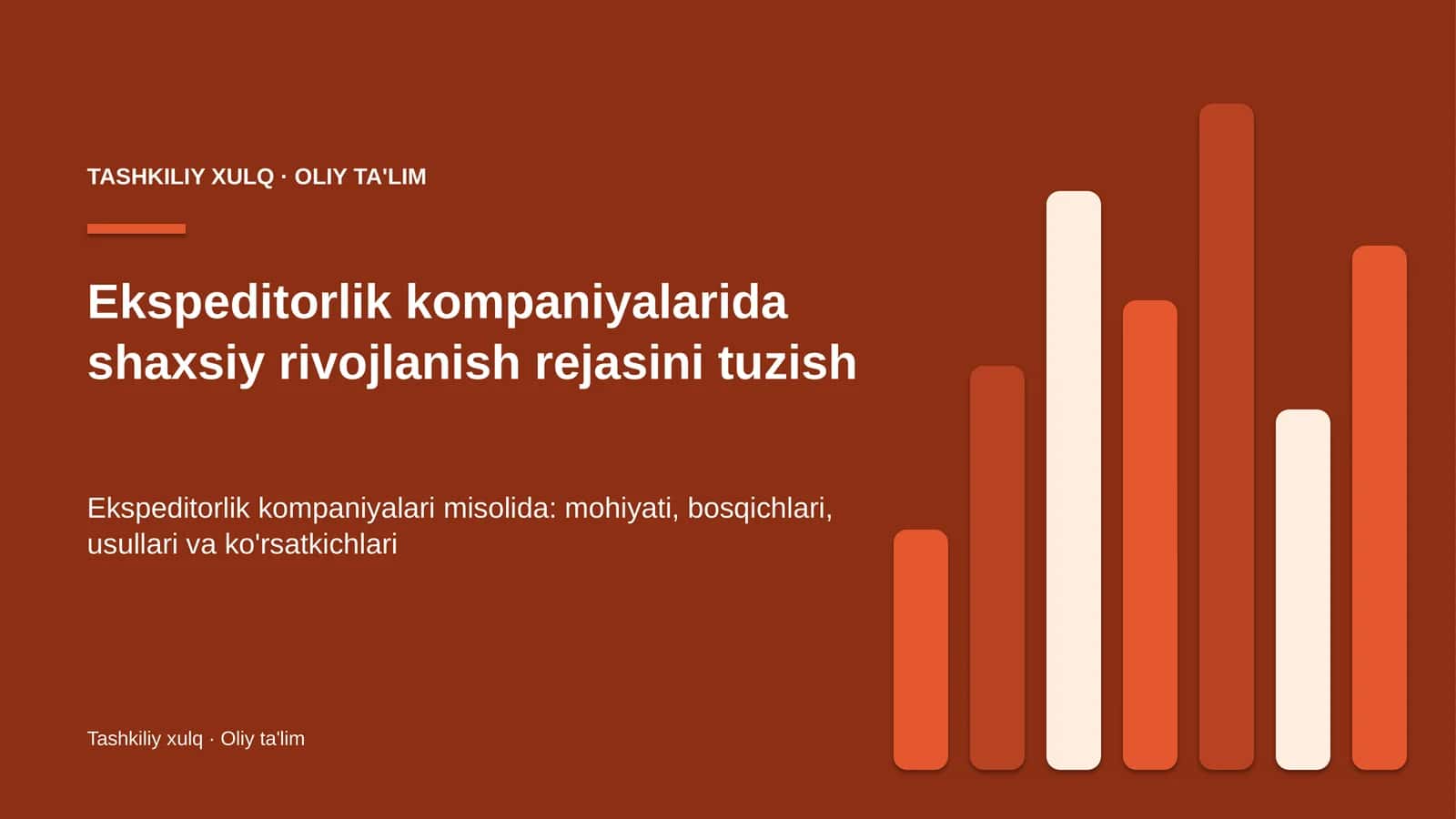 Ekspeditorlik kompaniyalarida shaxsiy rivojlanish rejasini tuzish 1