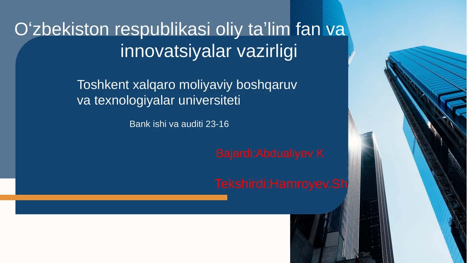 Bank balansi va uning tuzulishi 1