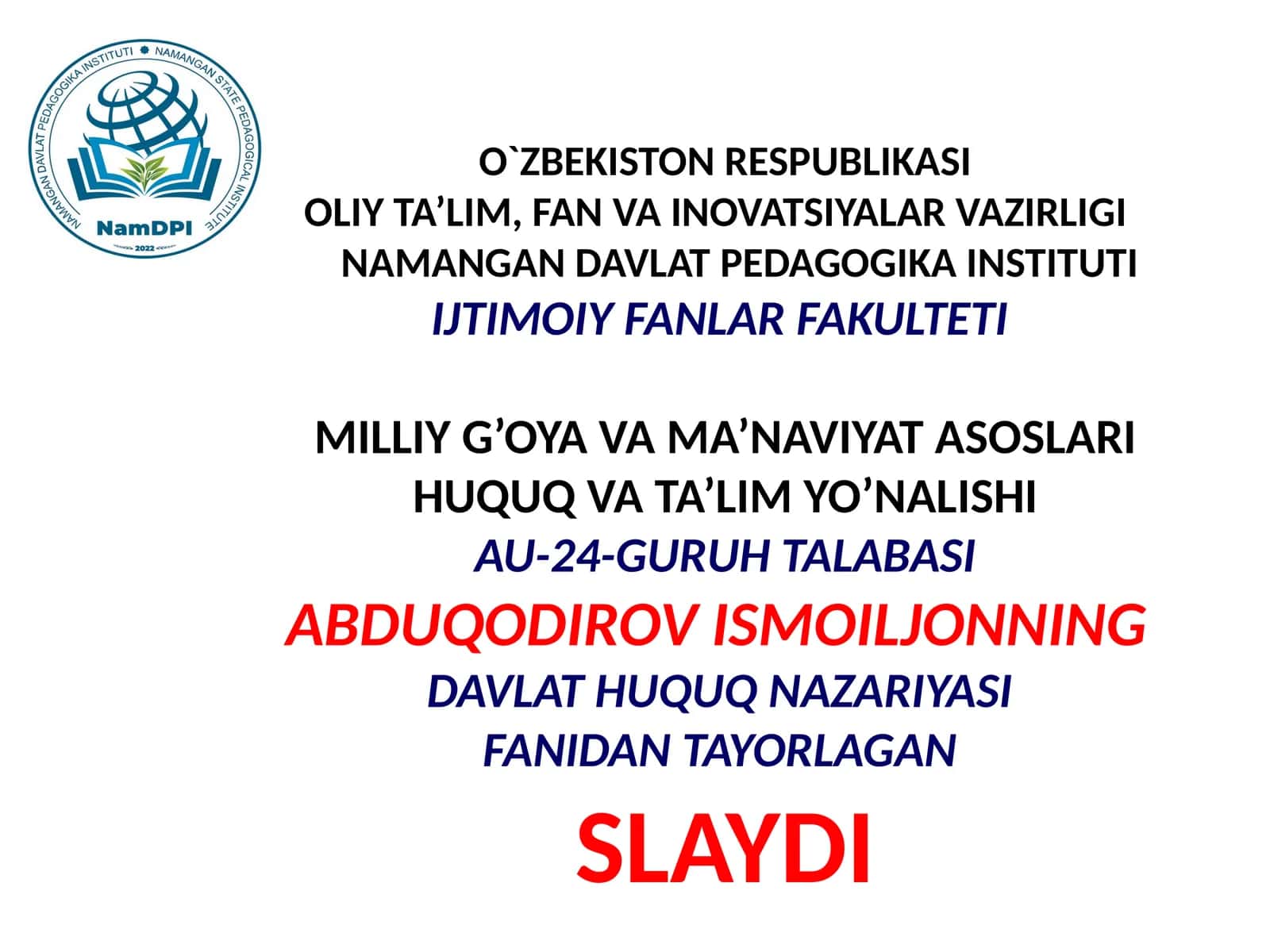 Slayd: Huquqiyong va huquqiy madaniyat 1