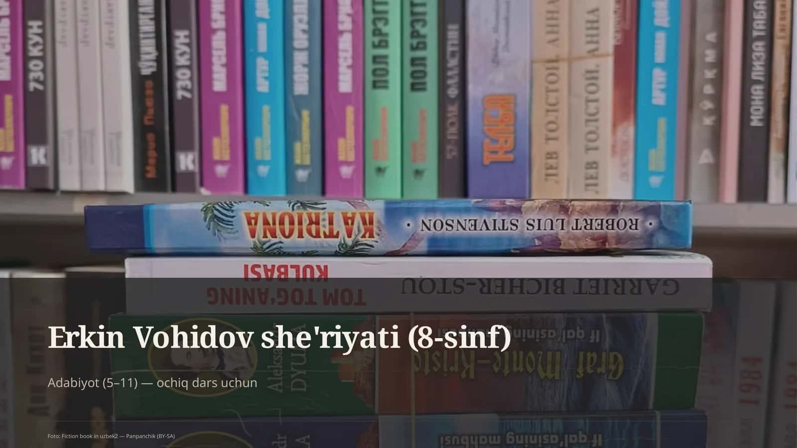 Erkin Vohidov she'riyati (8-sinf) 1