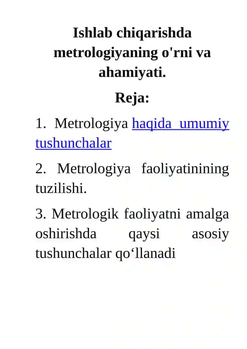 Metrologiya