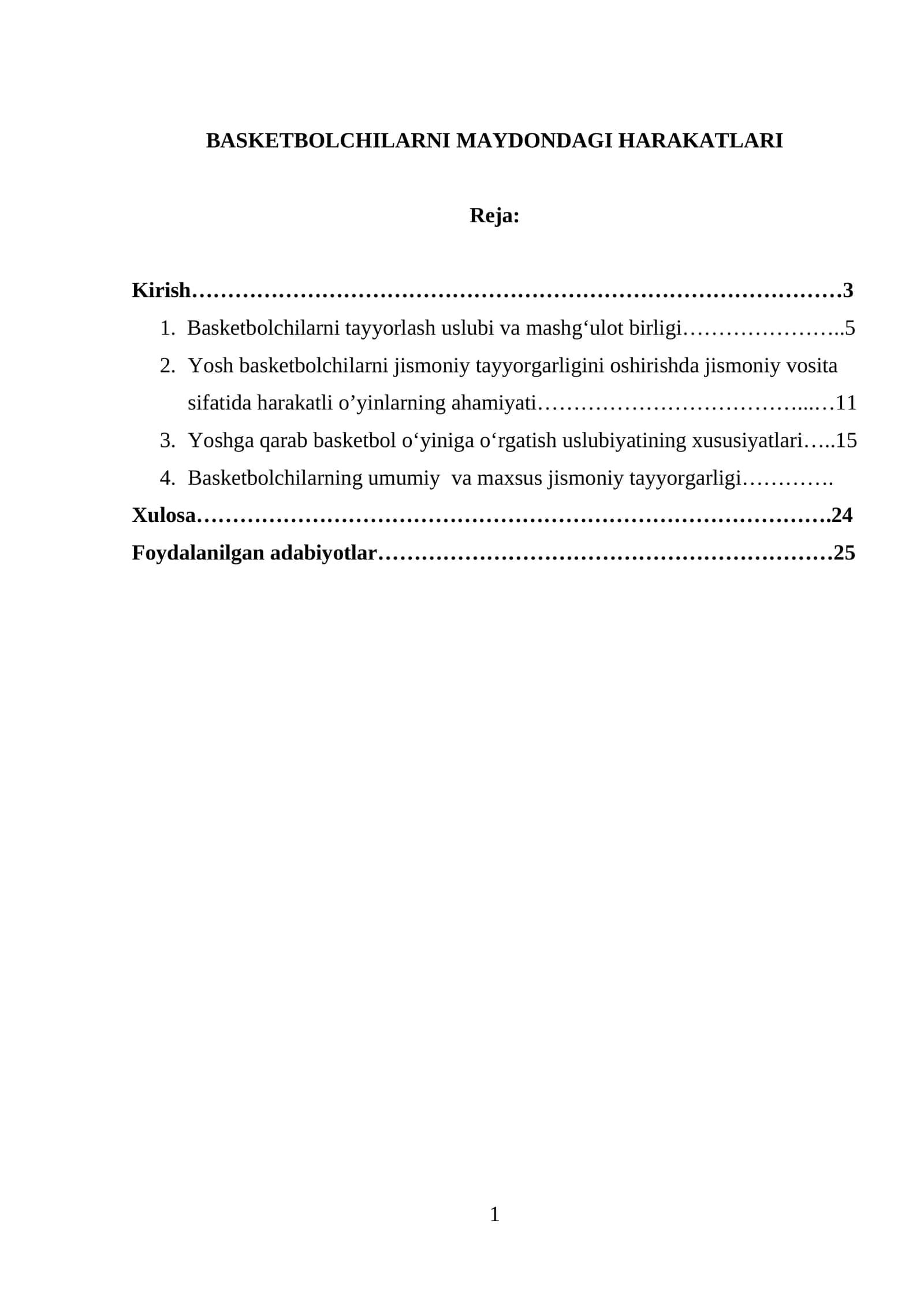 BASKETBOLCHILARNI MAYDONDAGI HARAKATLARI 1
