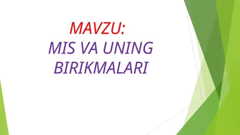 MIS VA UNING BIRIKMALARI 1