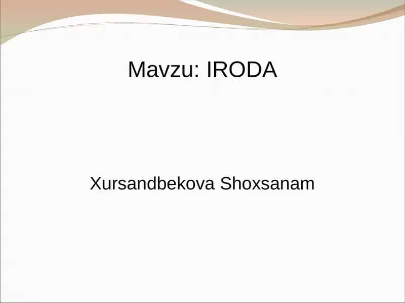 IRODA 1