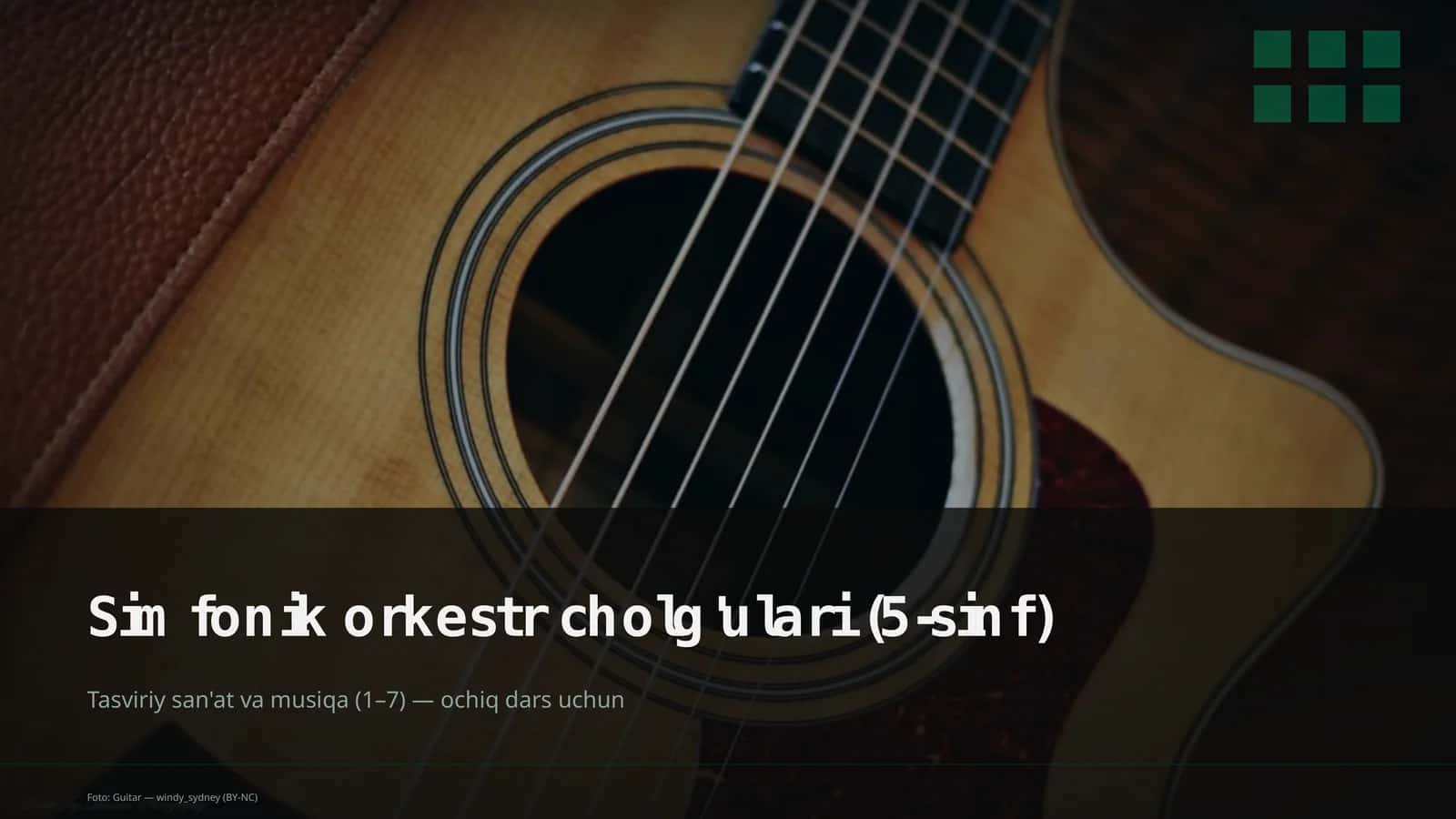 Simfonik orkestr cholg'ulari (5-sinf) 1