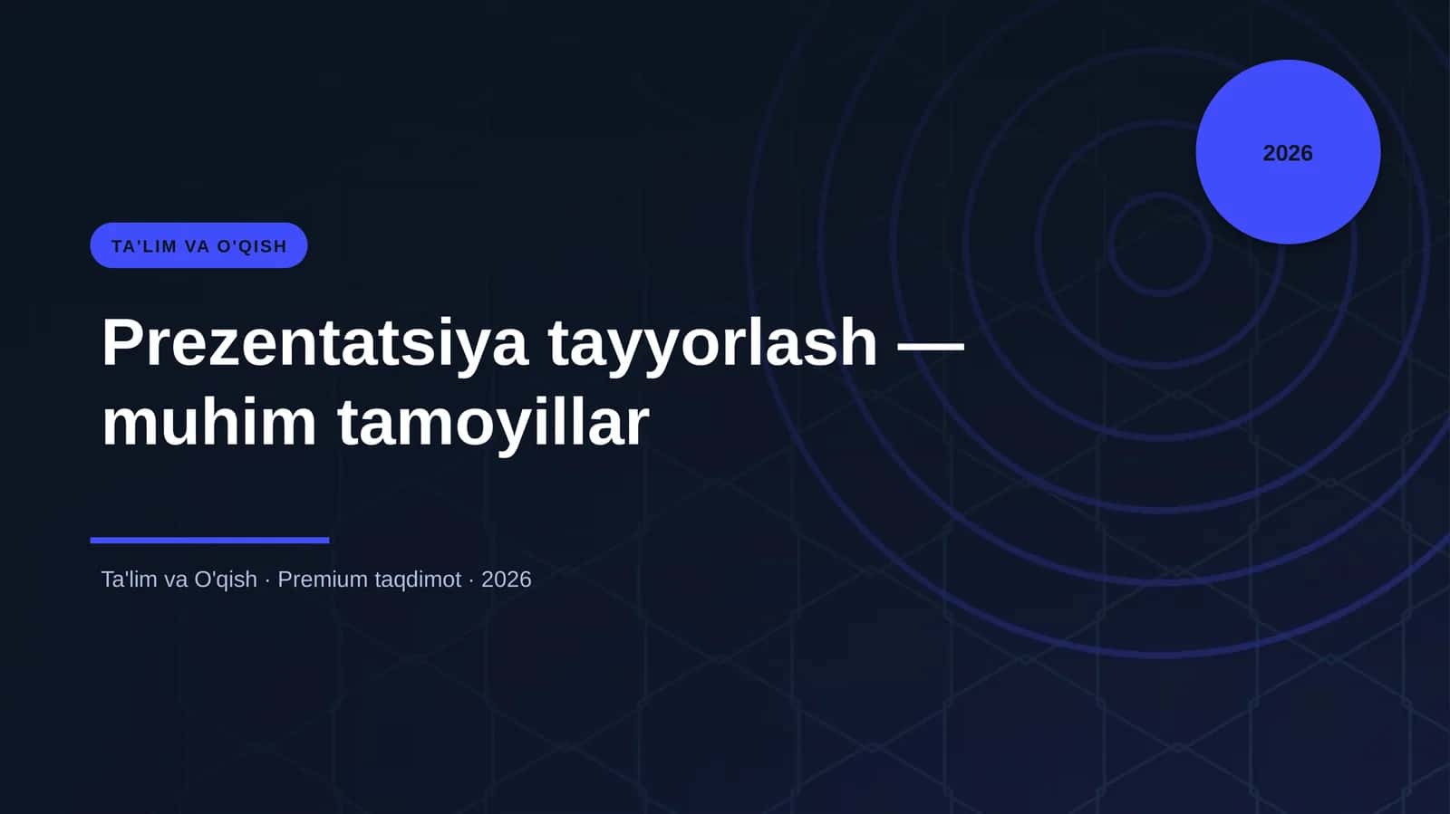 Prezentatsiya tayyorlash — muhim tamoyillar 1