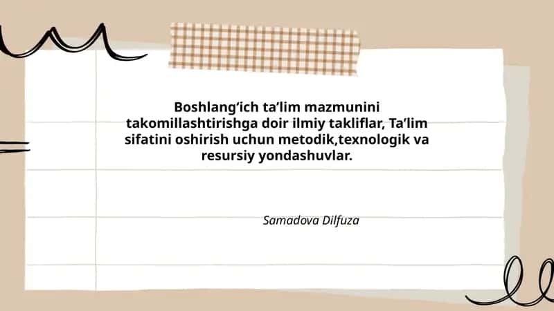 Boshlang‘ich ta'limga doir takliflar 1