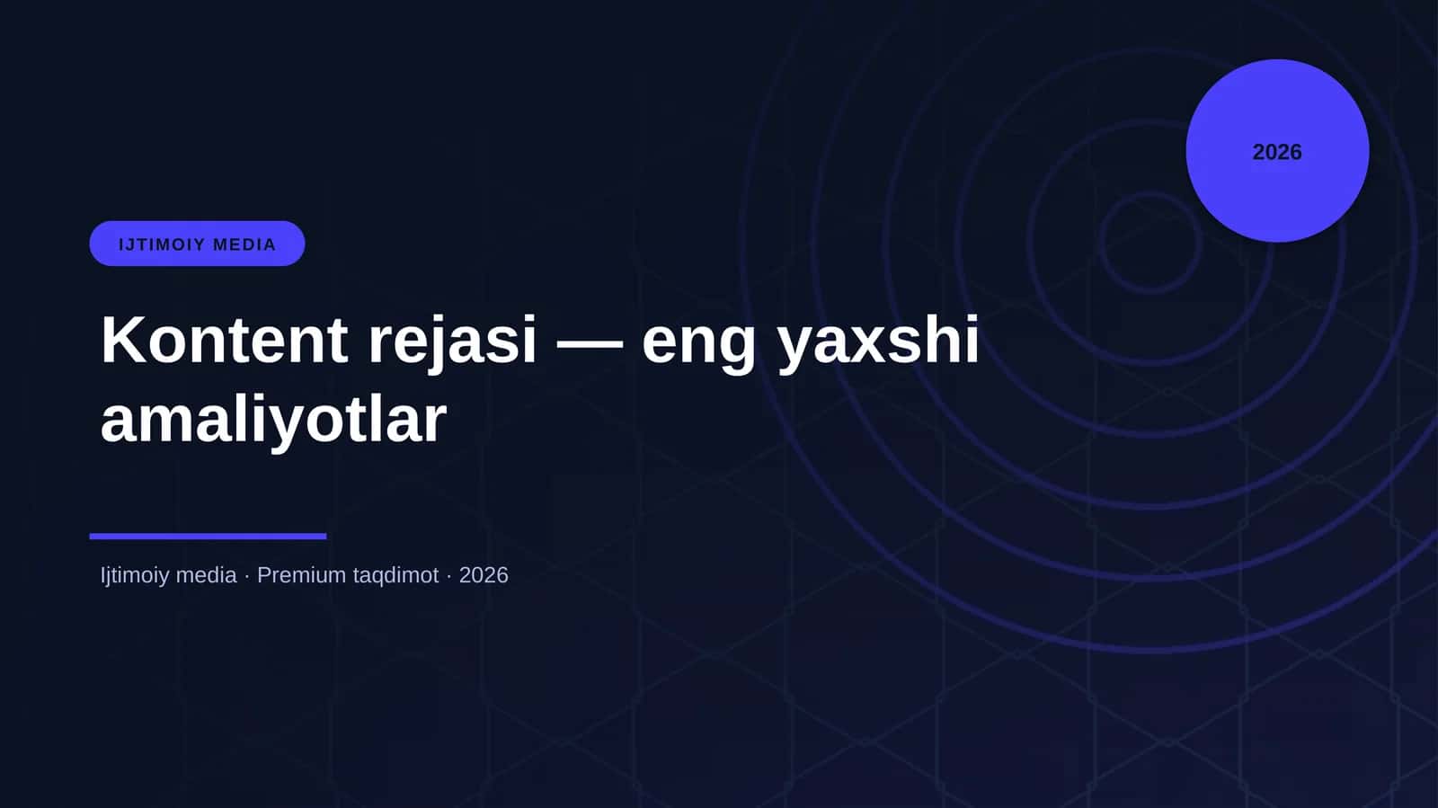 Kontent rejasi — eng yaxshi amaliyotlar 1