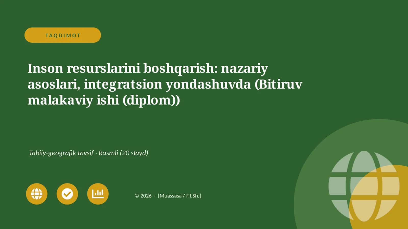 Inson resurslarini boshqarish: nazariy asoslari, integratsion yondashuvda (Bitiruv malakaviy ishi (diplom)) 1