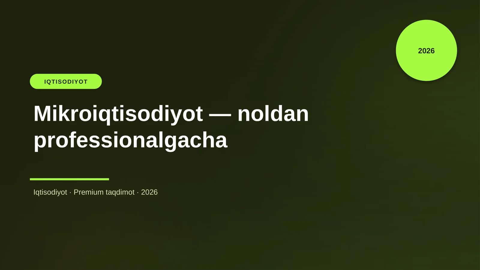 Mikroiqtisodiyot — noldan professionalgacha 1