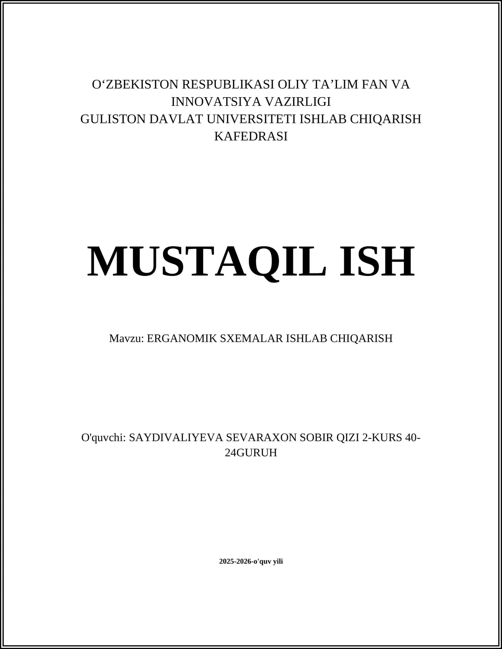 ERGANOMIK SXEMALAR ISHLAB CHIQARISH 1
